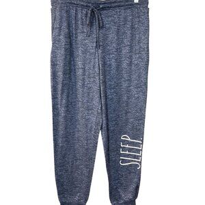 Rae Dunn Elastic Drawstring Jogger Pants On Seam Pockets SLEEP Verbiage LG NWT